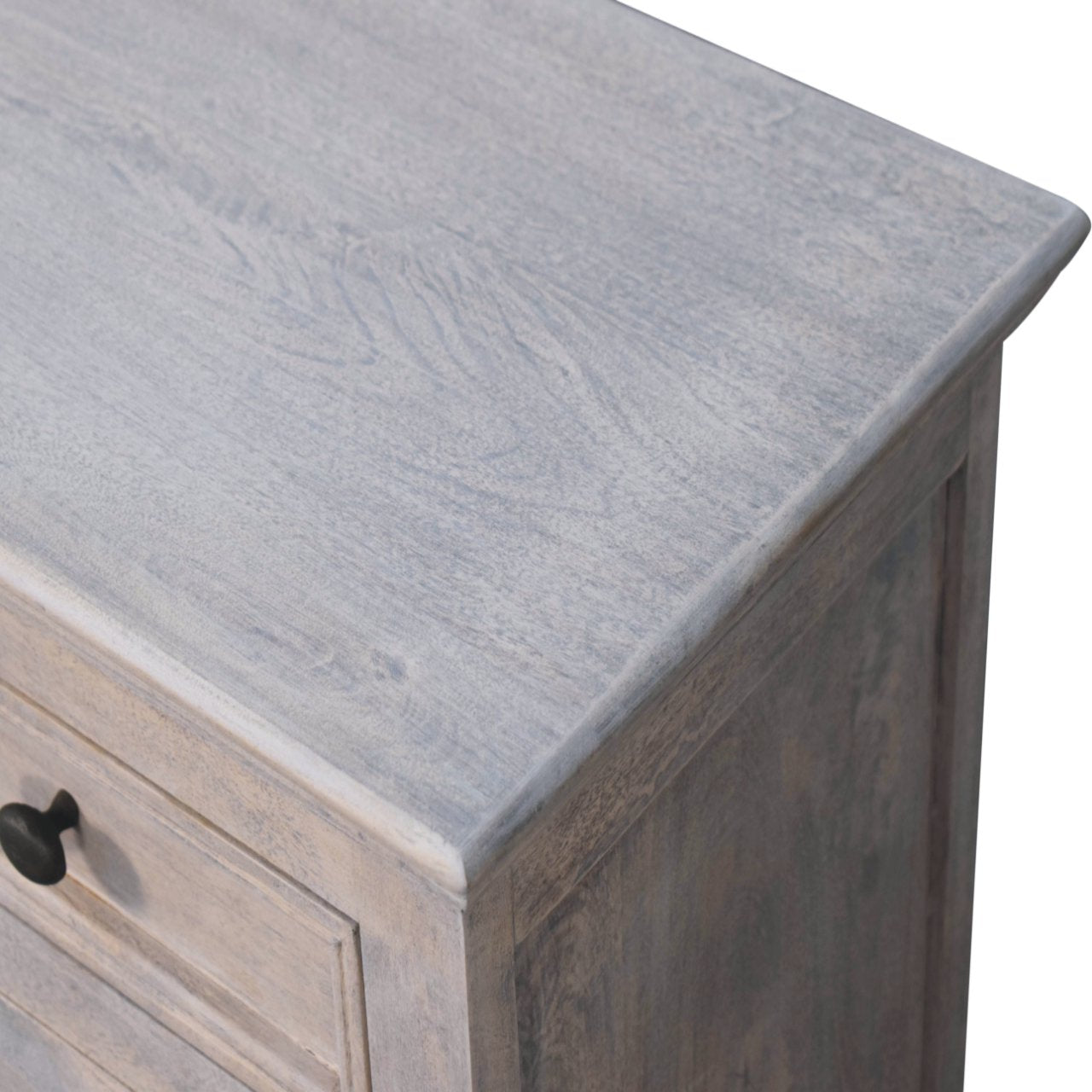 Stone Finish Cabinet with Glazed Doors-5