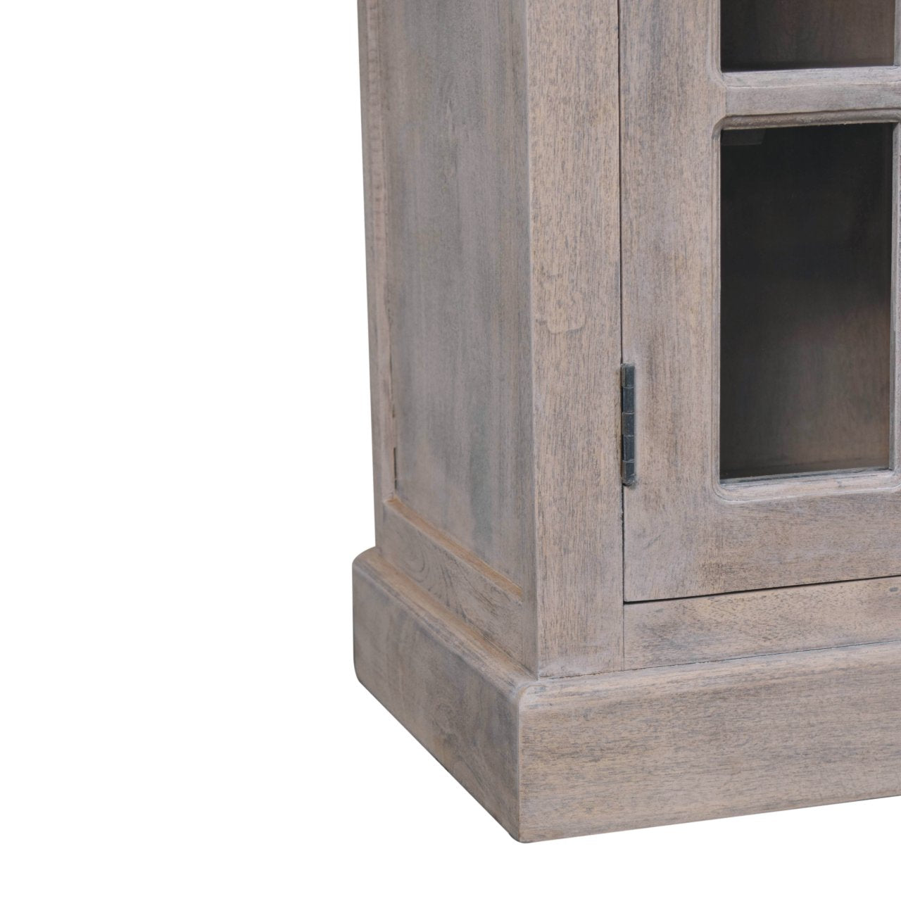 Stone Finish Cabinet with Glazed Doors-7