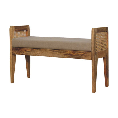 Mud Linen Rattan Bench-3