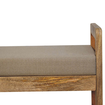 Mud Linen Rattan Bench-4