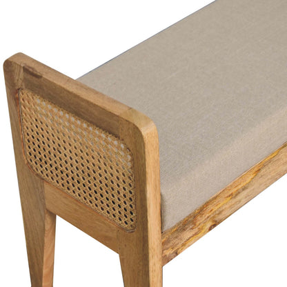 Mud Linen Rattan Bench-5