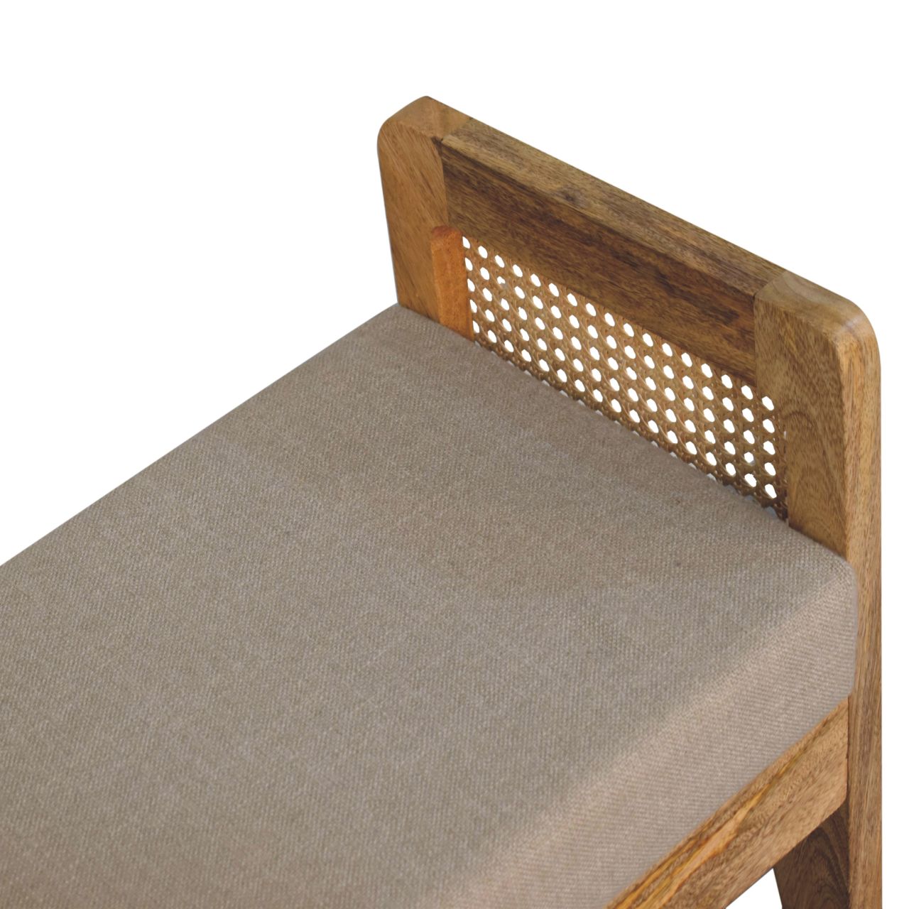 Mud Linen Rattan Bench-6