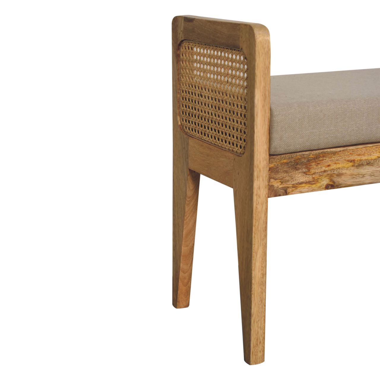 Mud Linen Rattan Bench-7