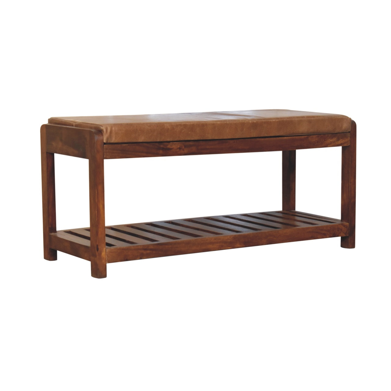 Buffalo Slatted Hallway Bench-1