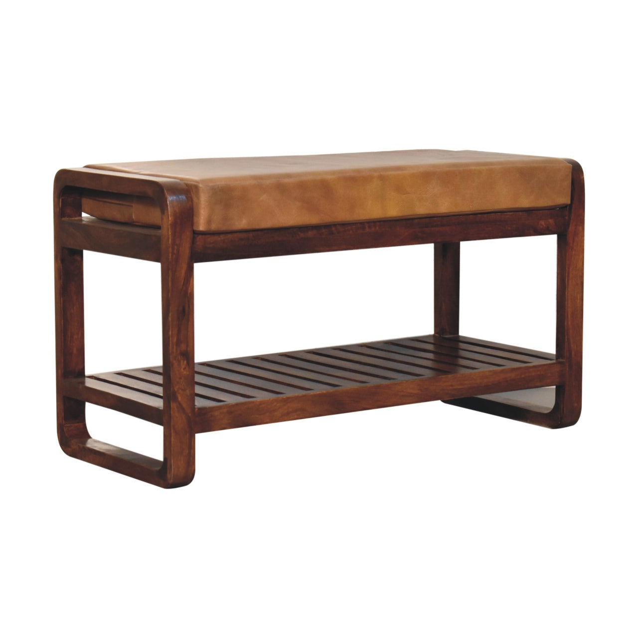 Buffalo Slatted Hallway Bench-8