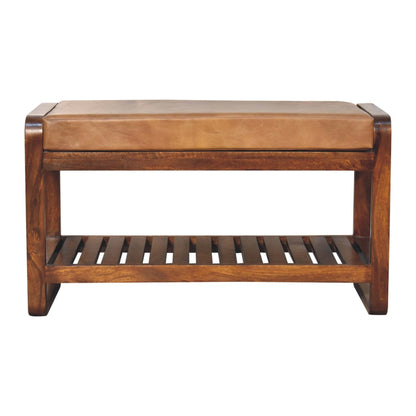 Small Buffalo Slatted Hallway Bench-1