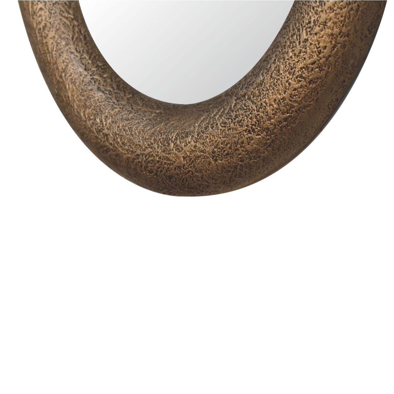 Round Metallic Hammered Mirror-4