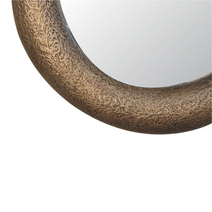 Round Metallic Hammered Mirror-6