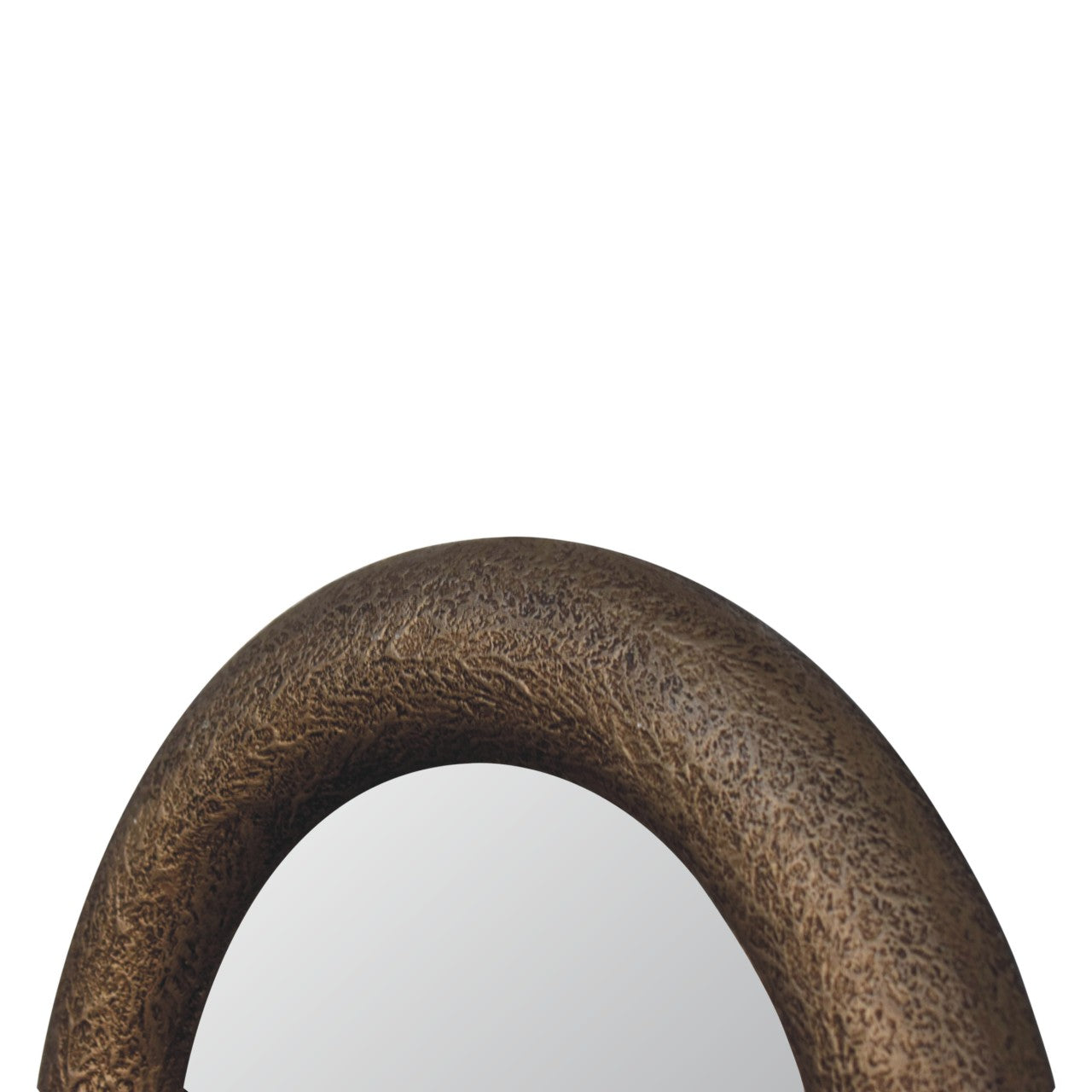 Round Metallic Hammered Mirror-7