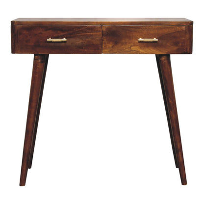 Chestnut T-Bar Console Table-1