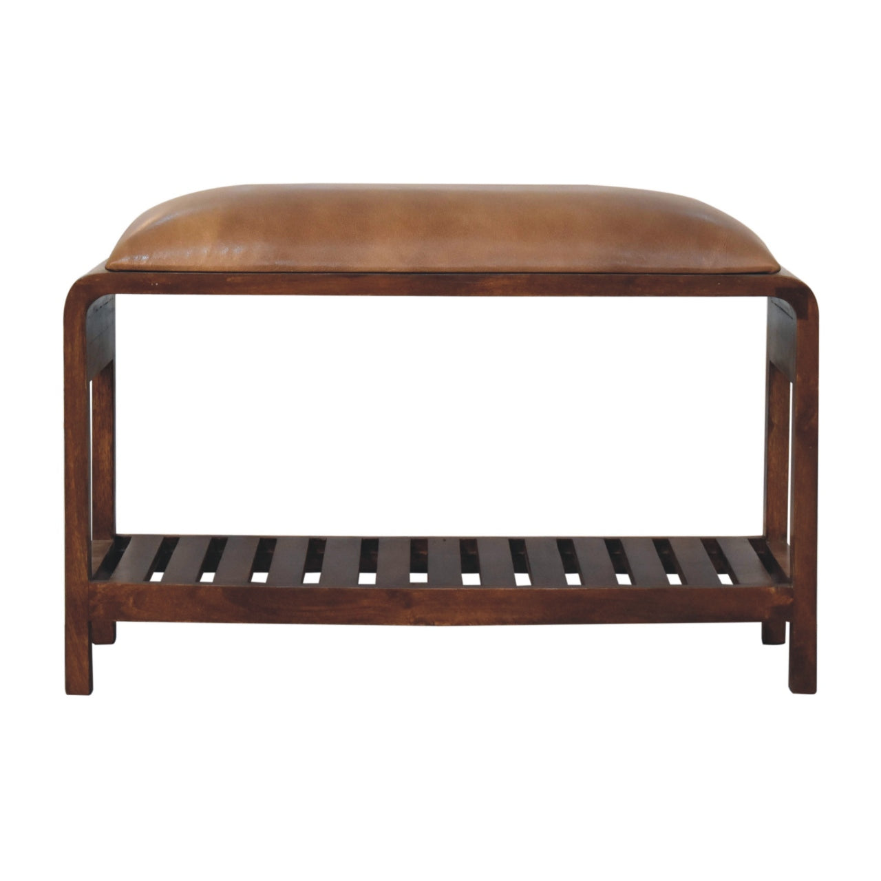 Buffalo Slatted Square Bench-1