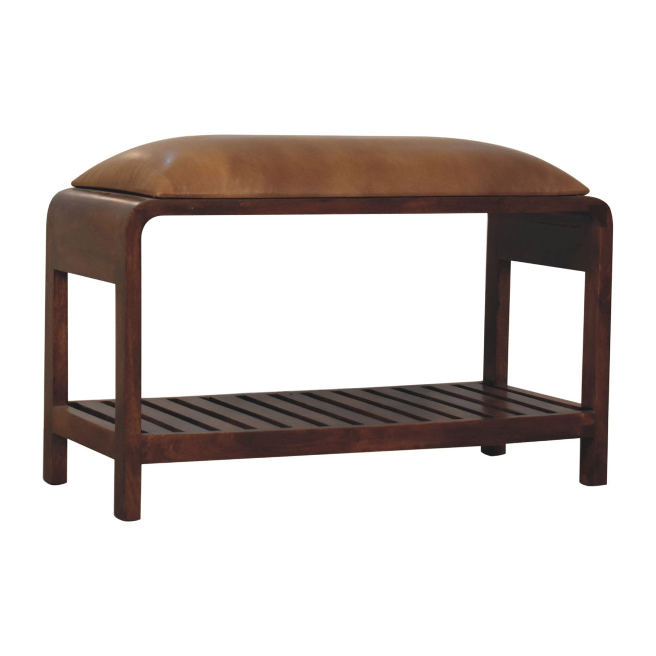 Buffalo Slatted Square Bench-2