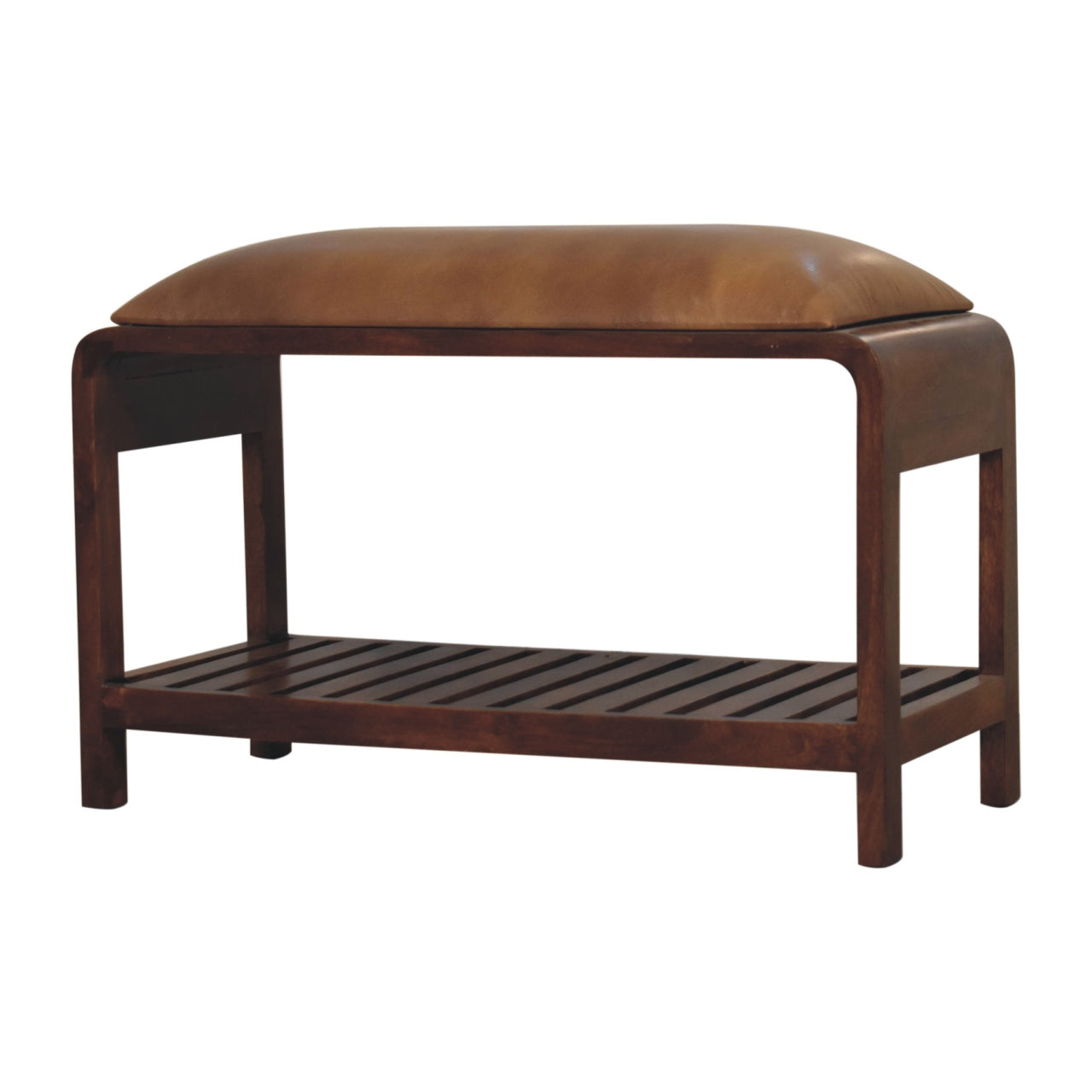 Buffalo Slatted Square Bench-3