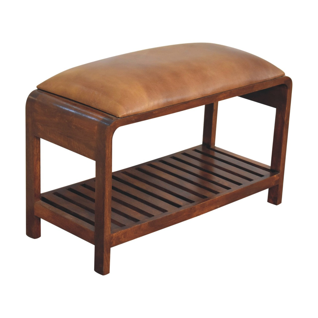 Buffalo Slatted Square Bench-4