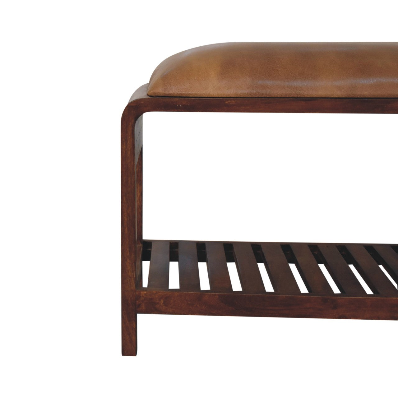 Buffalo Slatted Square Bench-5