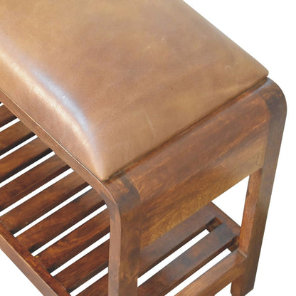 Buffalo Slatted Square Bench-7