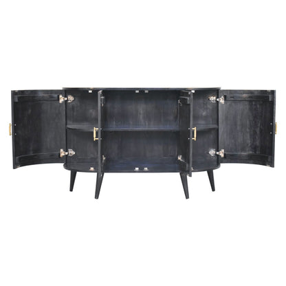 Ash Black T-Bar Quad Cabinet-7