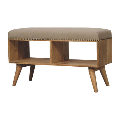 Studded Linen Open Bench-3