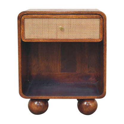 Chestnut Open Woven Bedside-1