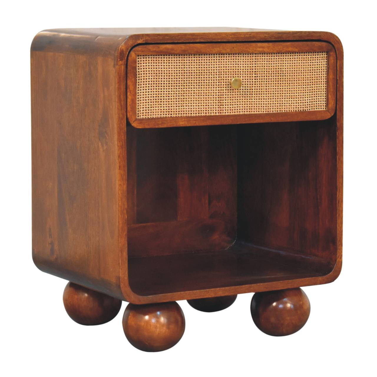 Chestnut Open Woven Bedside-2