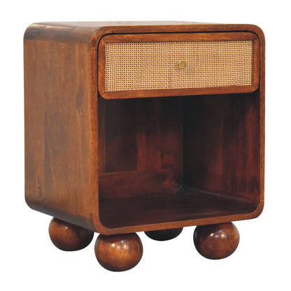 Chestnut Open Woven Bedside-2