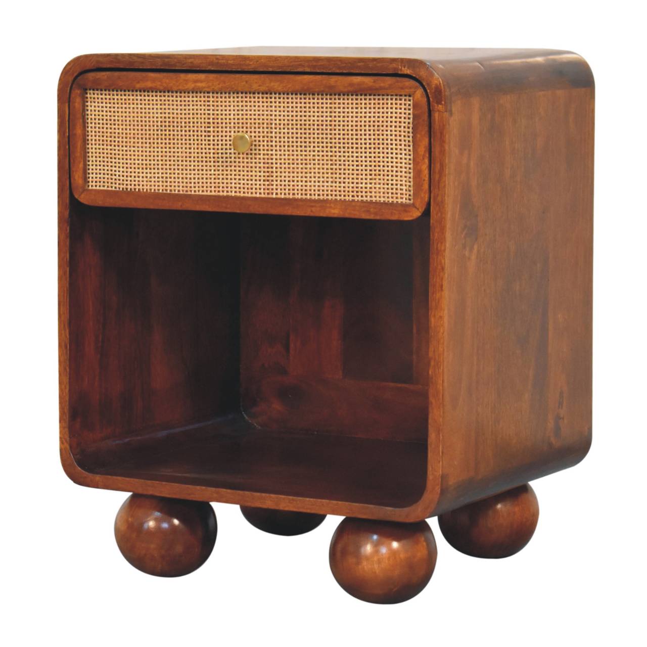 Chestnut Open Woven Bedside-3