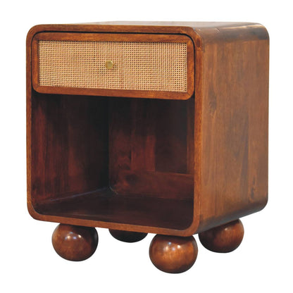 Chestnut Open Woven Bedside-3