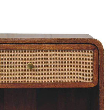 Chestnut Open Woven Bedside-4