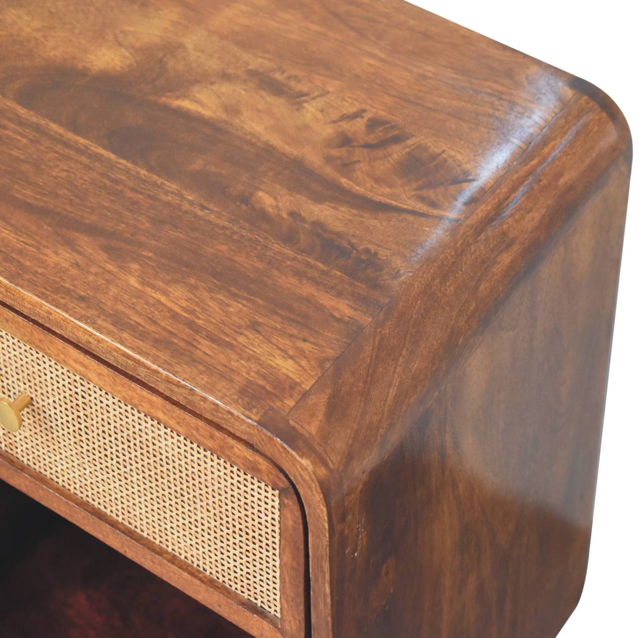 Chestnut Open Woven Bedside-5