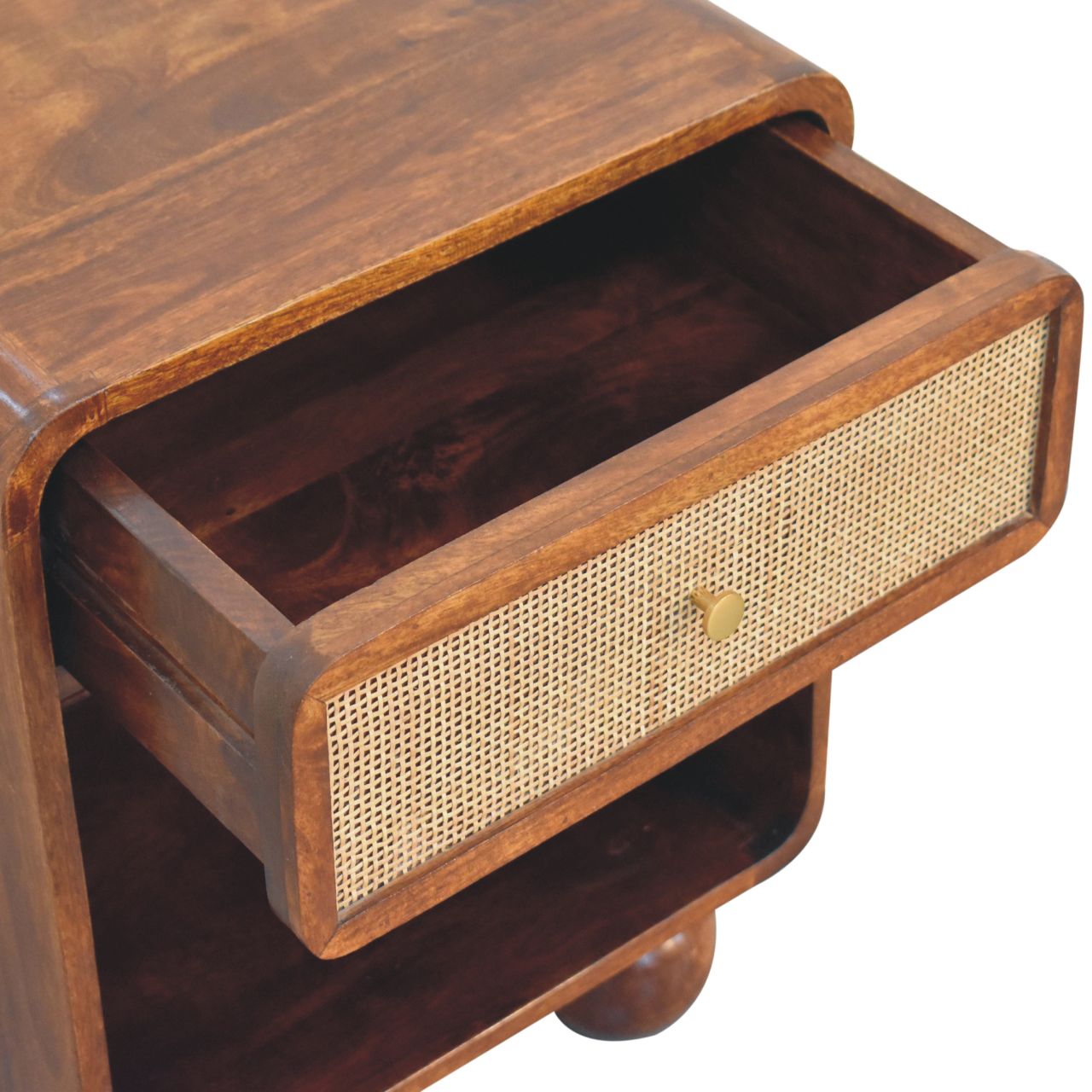 Chestnut Open Woven Bedside-6