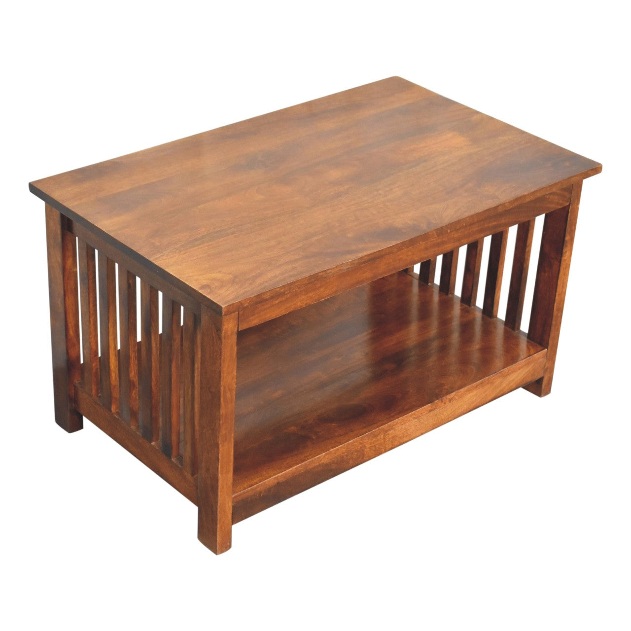 Slatted Chestnut Coffee Table-4