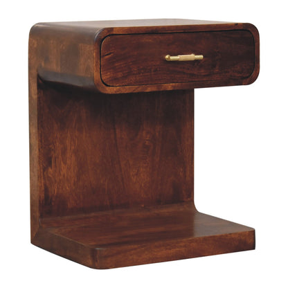 Chestnut T-Bar Rounded Bedside-2