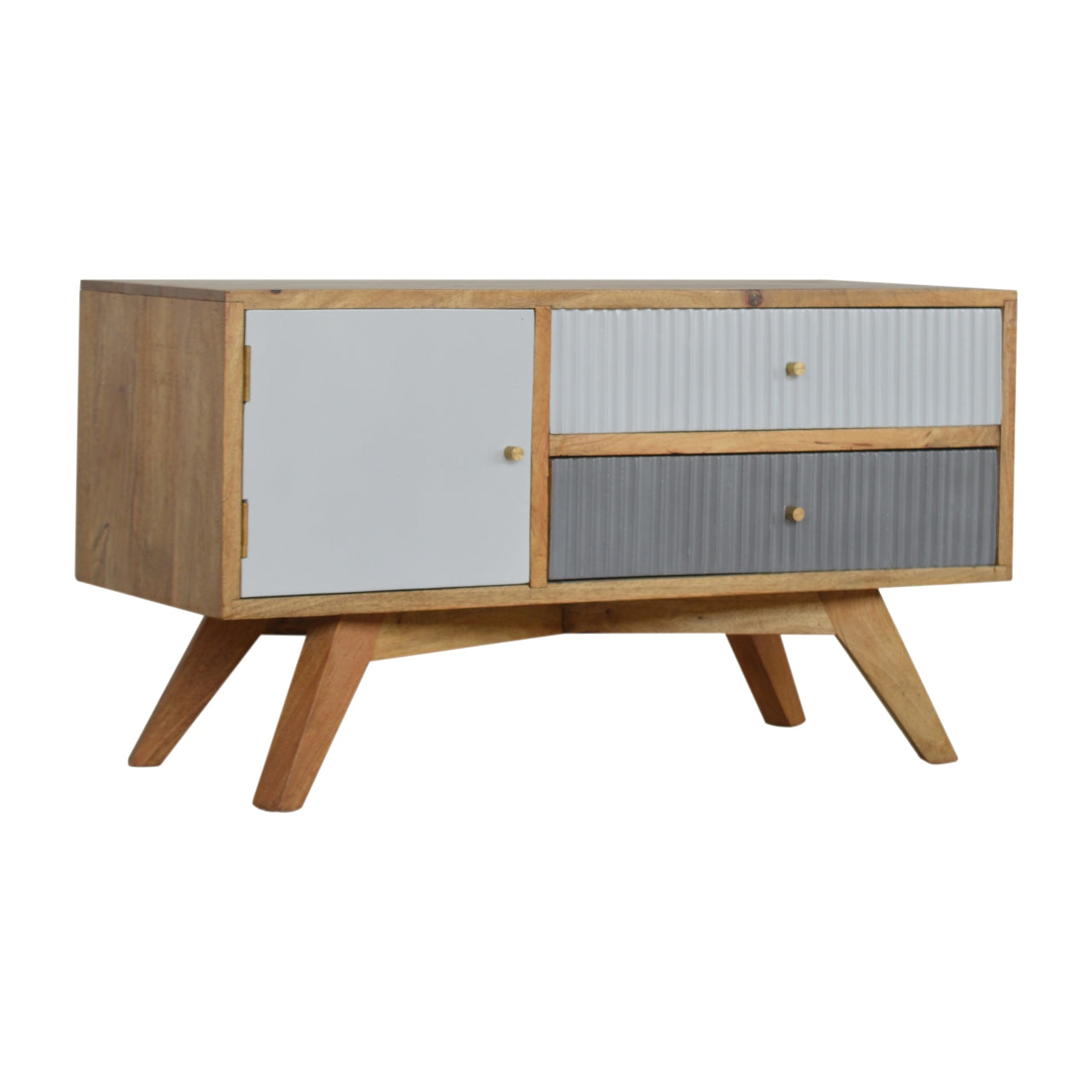 Line Grey Painted Media Unit-2
