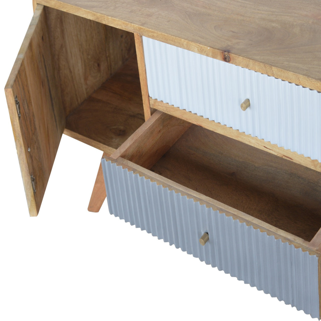 Line Grey Painted Media Unit-5