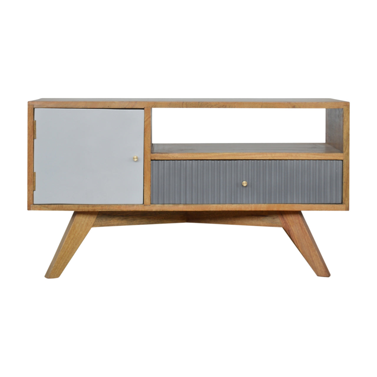 Line Grey Media Unit with Open Slot-0