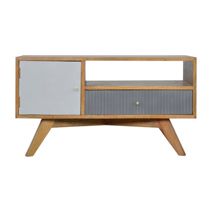 Line Grey Media Unit with Open Slot-0