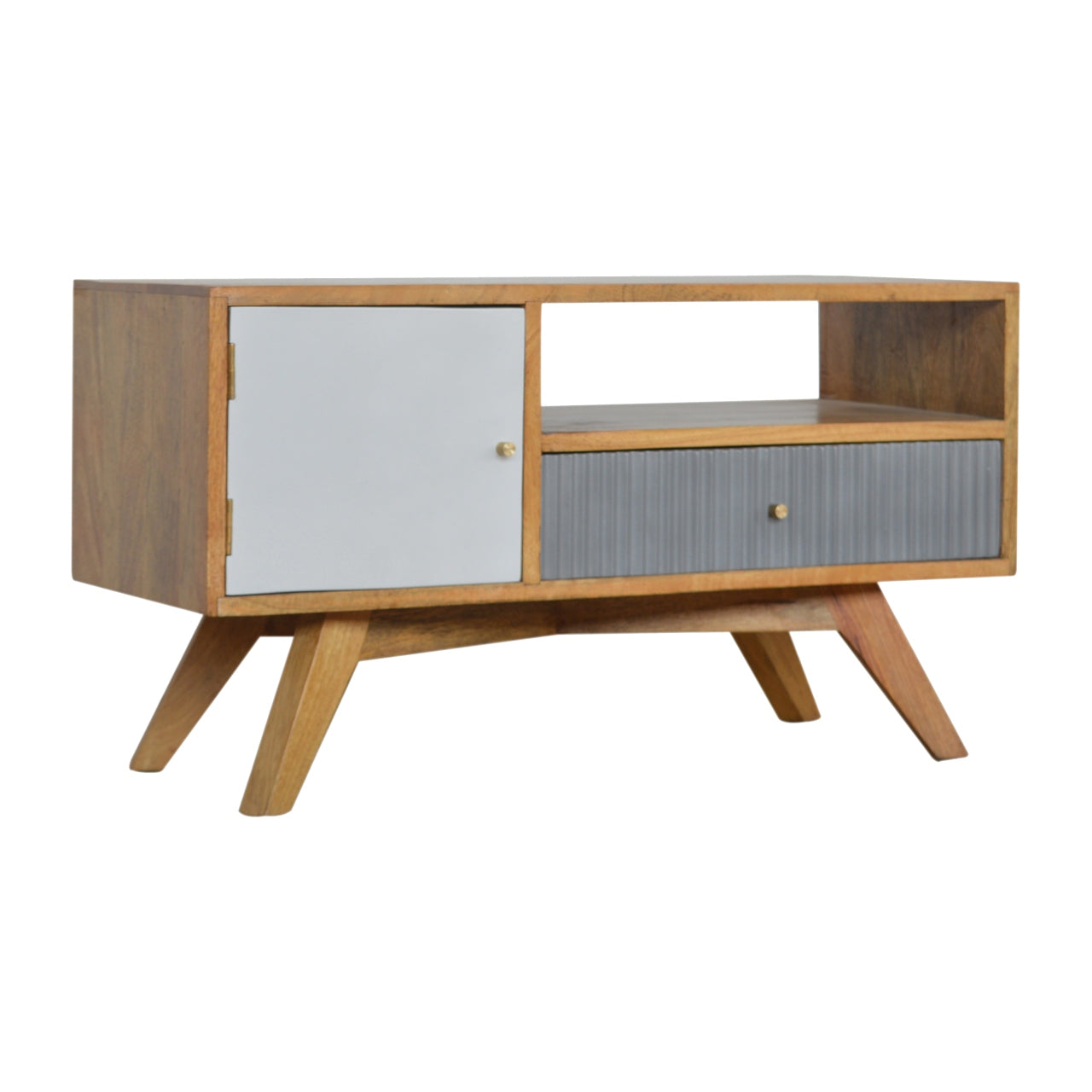 Line Grey Media Unit with Open Slot-1