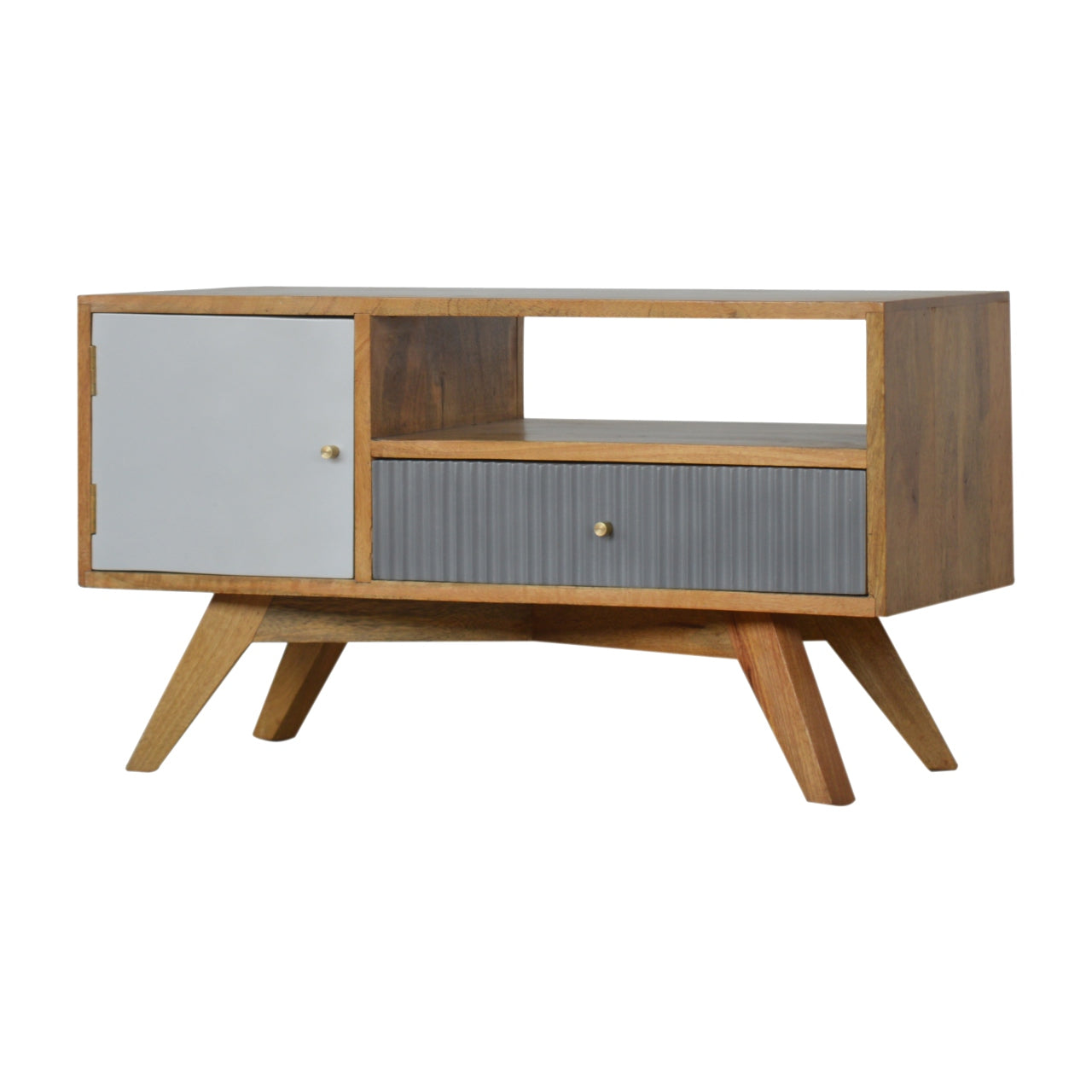 Line Grey Media Unit with Open Slot-2