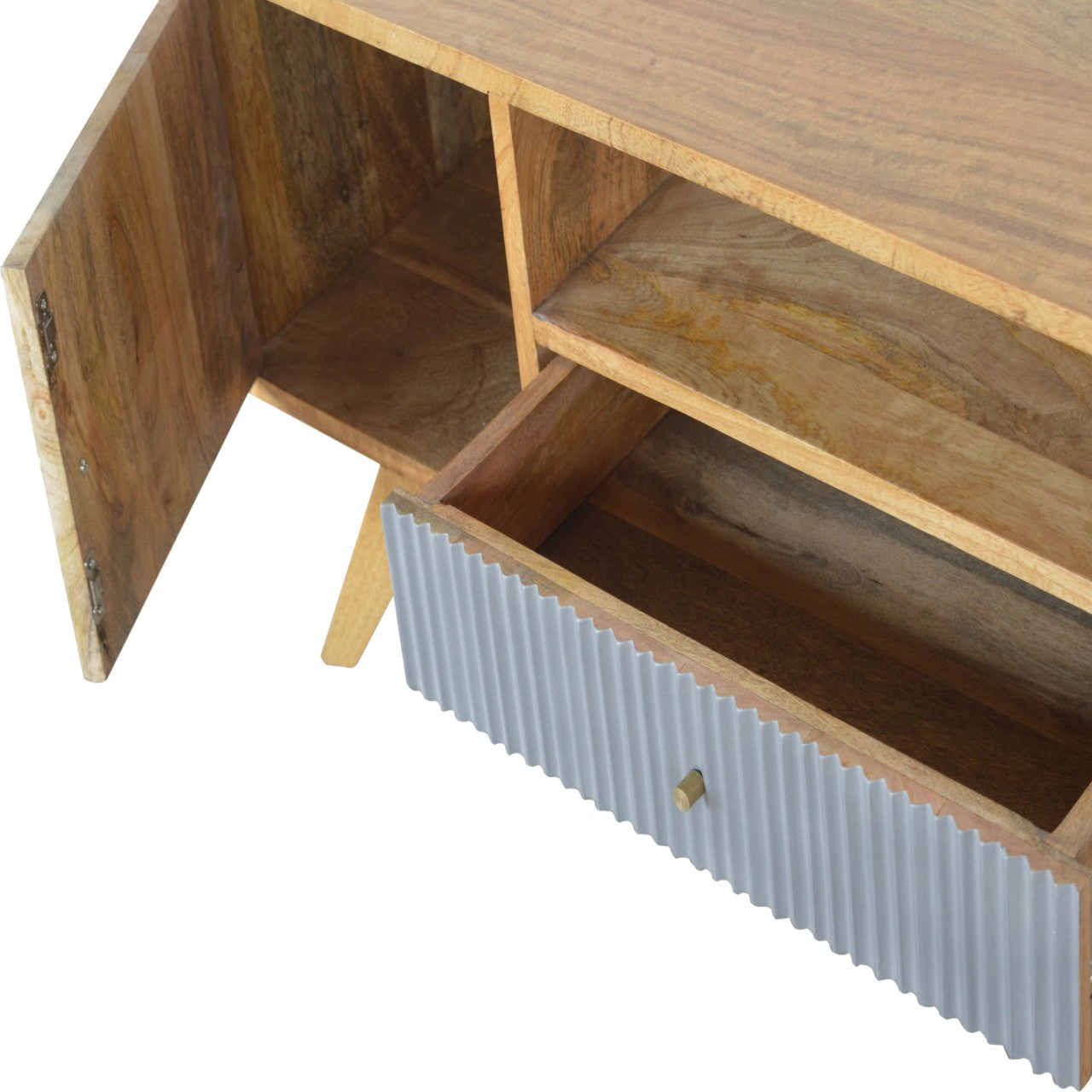 Line Grey Media Unit with Open Slot-4