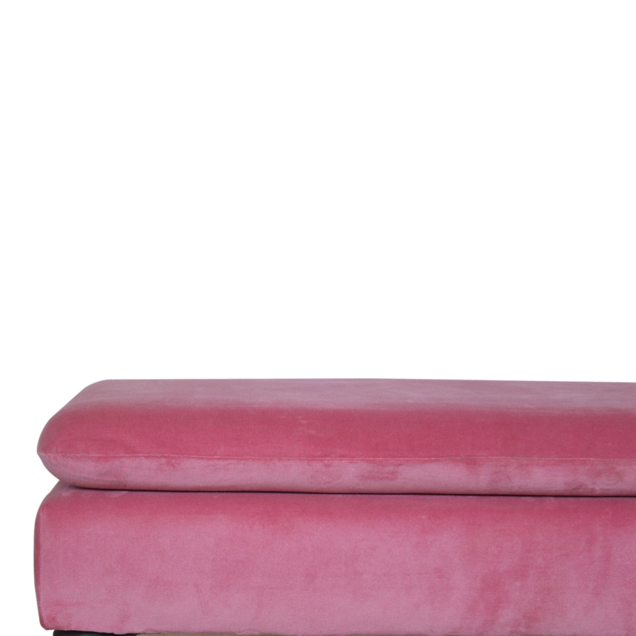 Pink Velvet Castor Bench-7