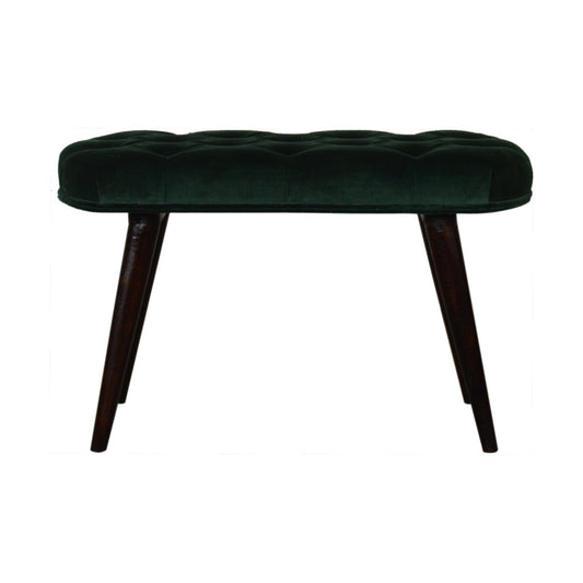 Emerald Velvet Deep Button Bench-0