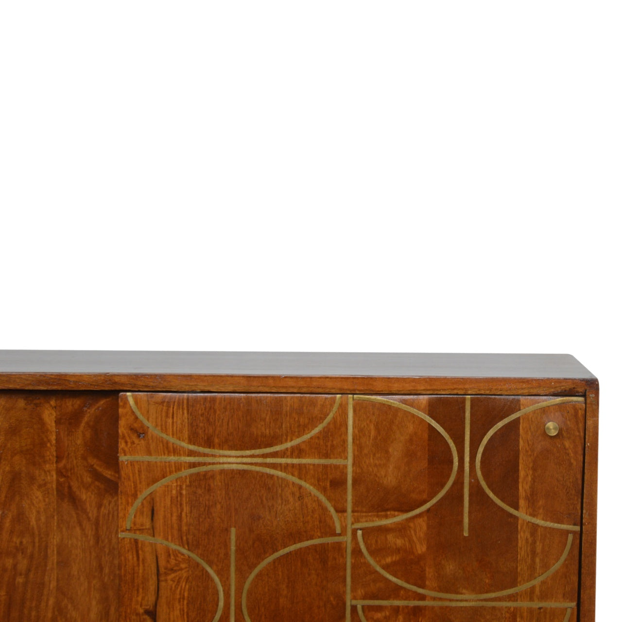 Chestnut Abstract Inlay Sideboard-2