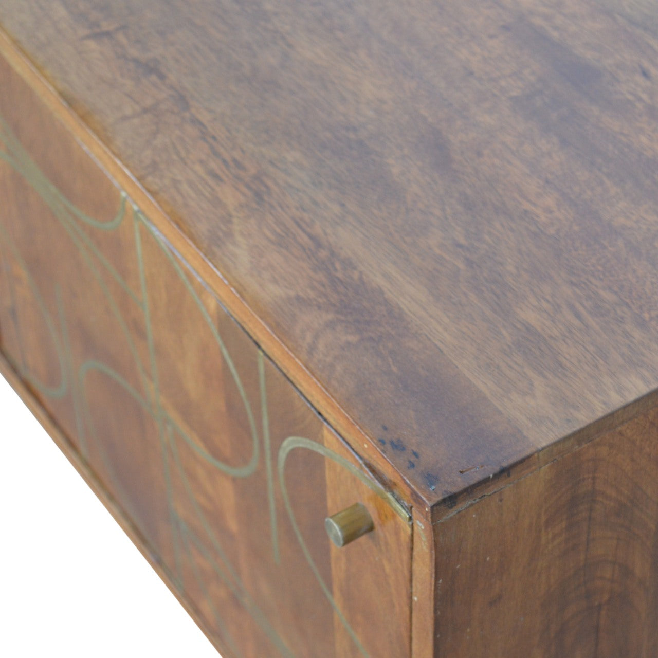 Chestnut Abstract Inlay Sideboard-3