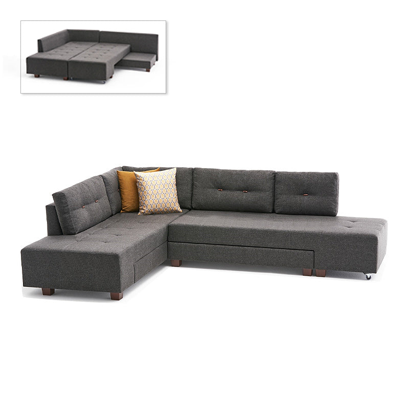 Left corner Sofa EMILLE Anthracite 280x206x85cm-0