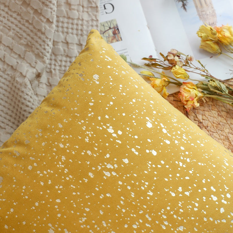 Gold Stamp Dots Velvet Cushion Covers 45 x 45 cm - Available in 8 Colours-4