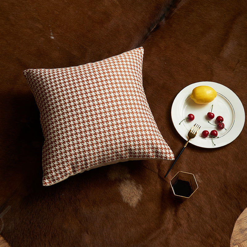 Multiple Geometric Pattern Orange Cushion Cover 45cm x 45cm 18x18 Inches-5