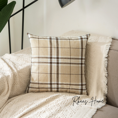 Tartan Check Cushion Cover Home Sofa 45x45 CM (18"x18")-3