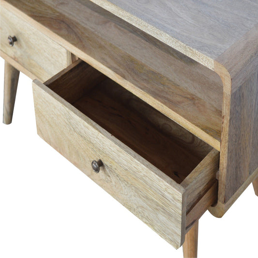 Arisan Curved Oak-ish Media Unit