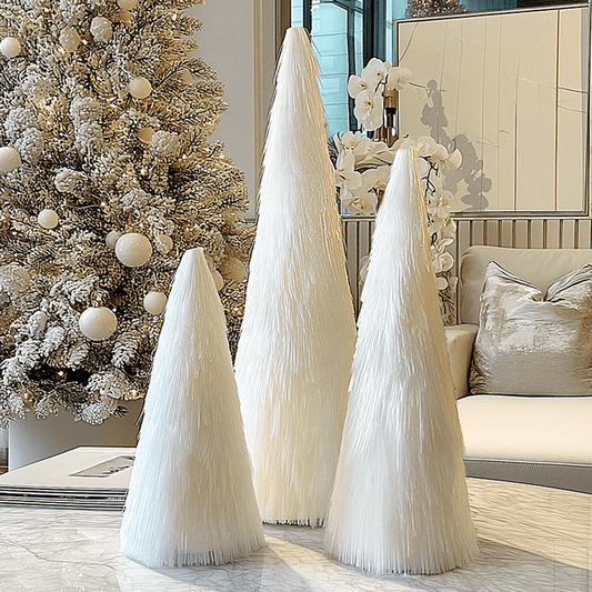 Medium White Decorative Christmas Tree Ornament