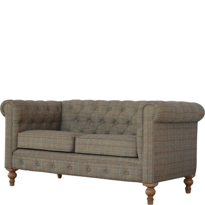 Multi Tweed 2 Seater Chesterfield Sofa wholesalers